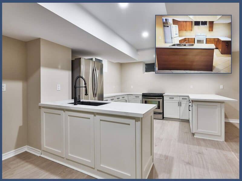 Before After Refacing Kitchen Cabinets Toronto