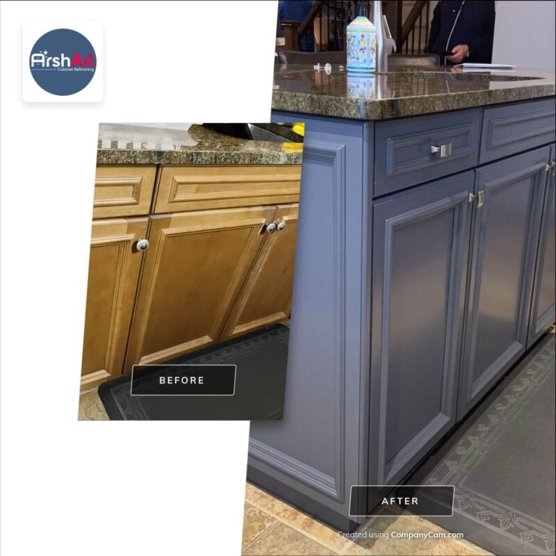 Repainting Old Maple Island Navy Blue Woodbridge